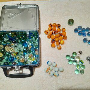 Vintage glass marbles - various colors (lot +125)